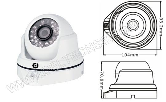  DS-IHD220 Deltech AHD Outdoor Dome Camera